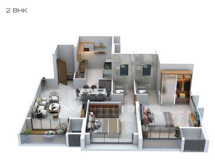 2 BHK Floor Plan